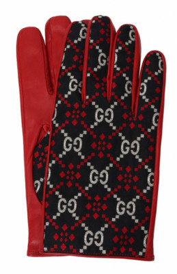 Комбинированные перчатки Gucci